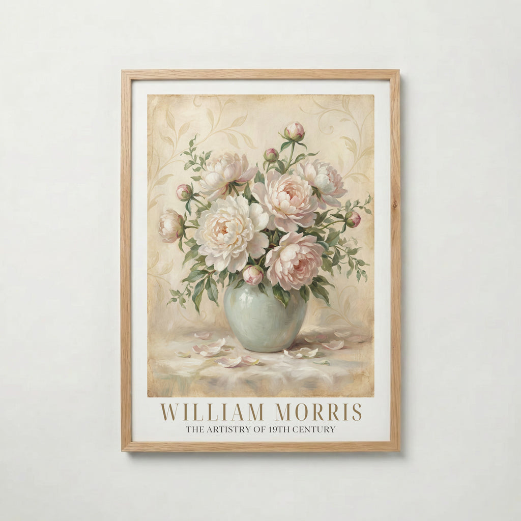 William Morris Peonies in a Celadon Vase Poster – ekram