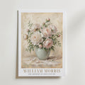 William Morris Peonies in a Celadon Vase Poster – med passepartout
