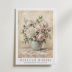 William Morris Peonies in a Celadon Vase Poster – med passepartout