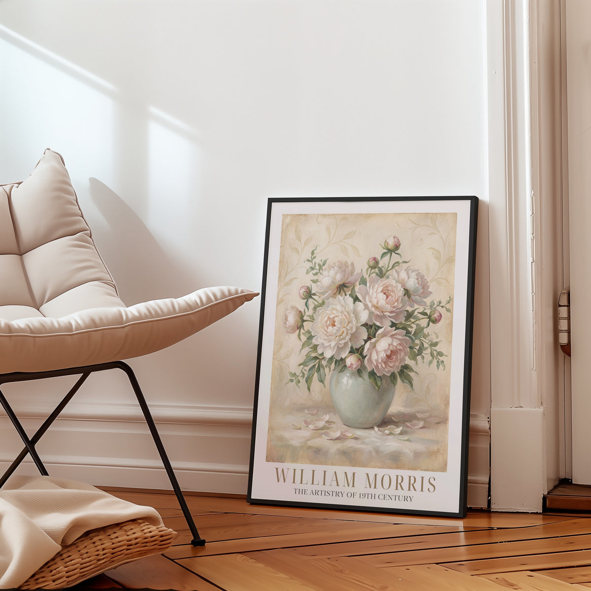 William Morris Peonies in a Celadon Vase Poster – i rum 3