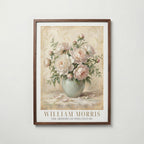 William Morris Peonies in a Celadon Vase Poster – valnötsram