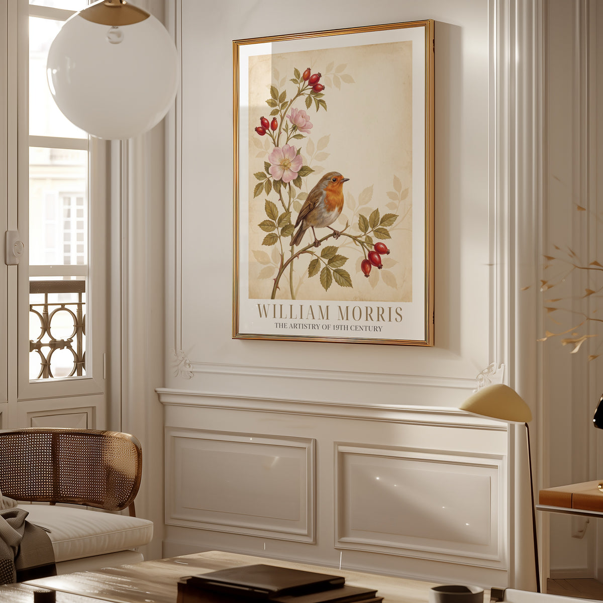 William Morris Robin and Rose Hips Poster – i rum 3