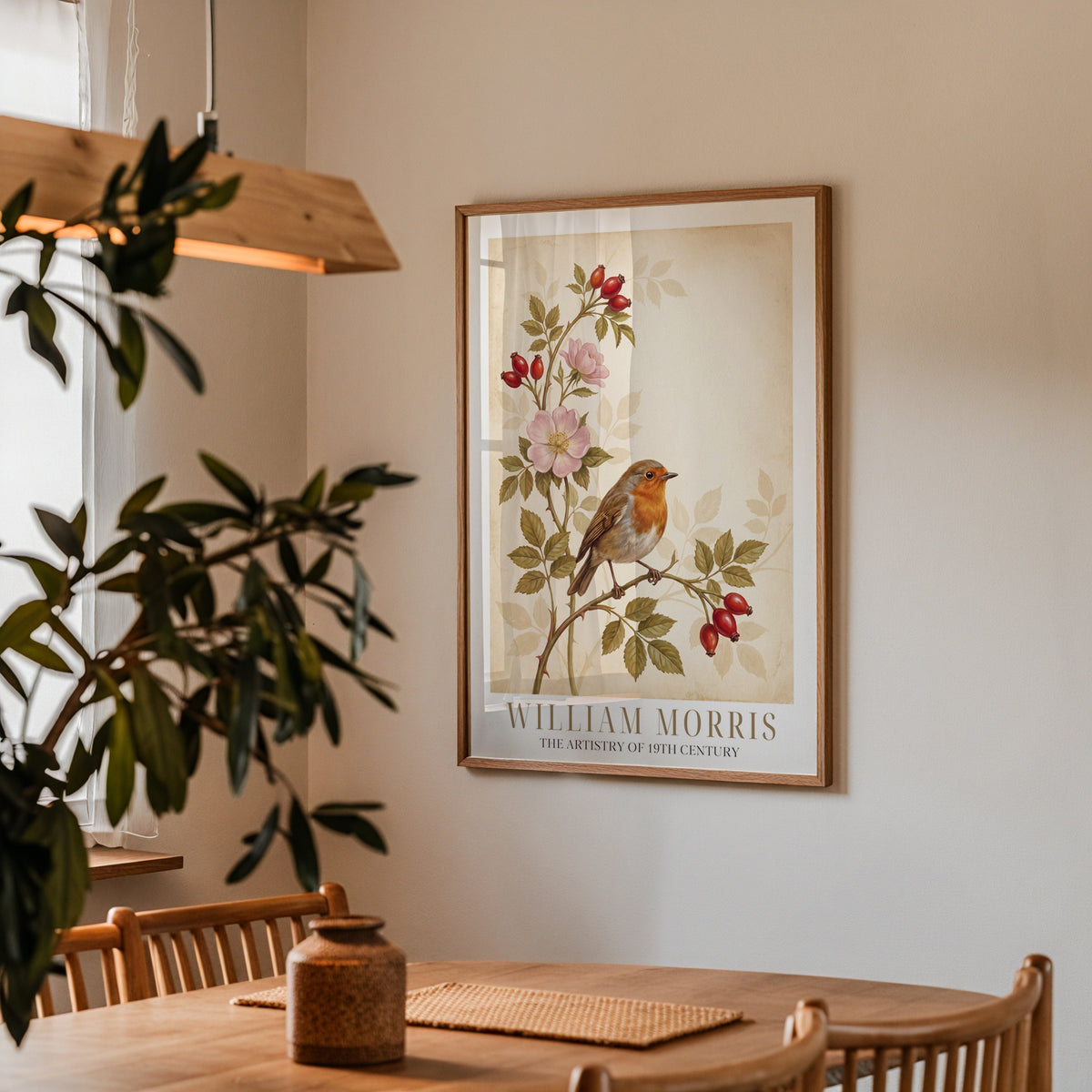William Morris Robin and Rose Hips Poster – i rum 4