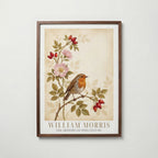 William Morris Robin and Rose Hips Poster – valnötsram