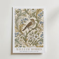 William Morris Song Thrush Woodblock Poster – med passepartout