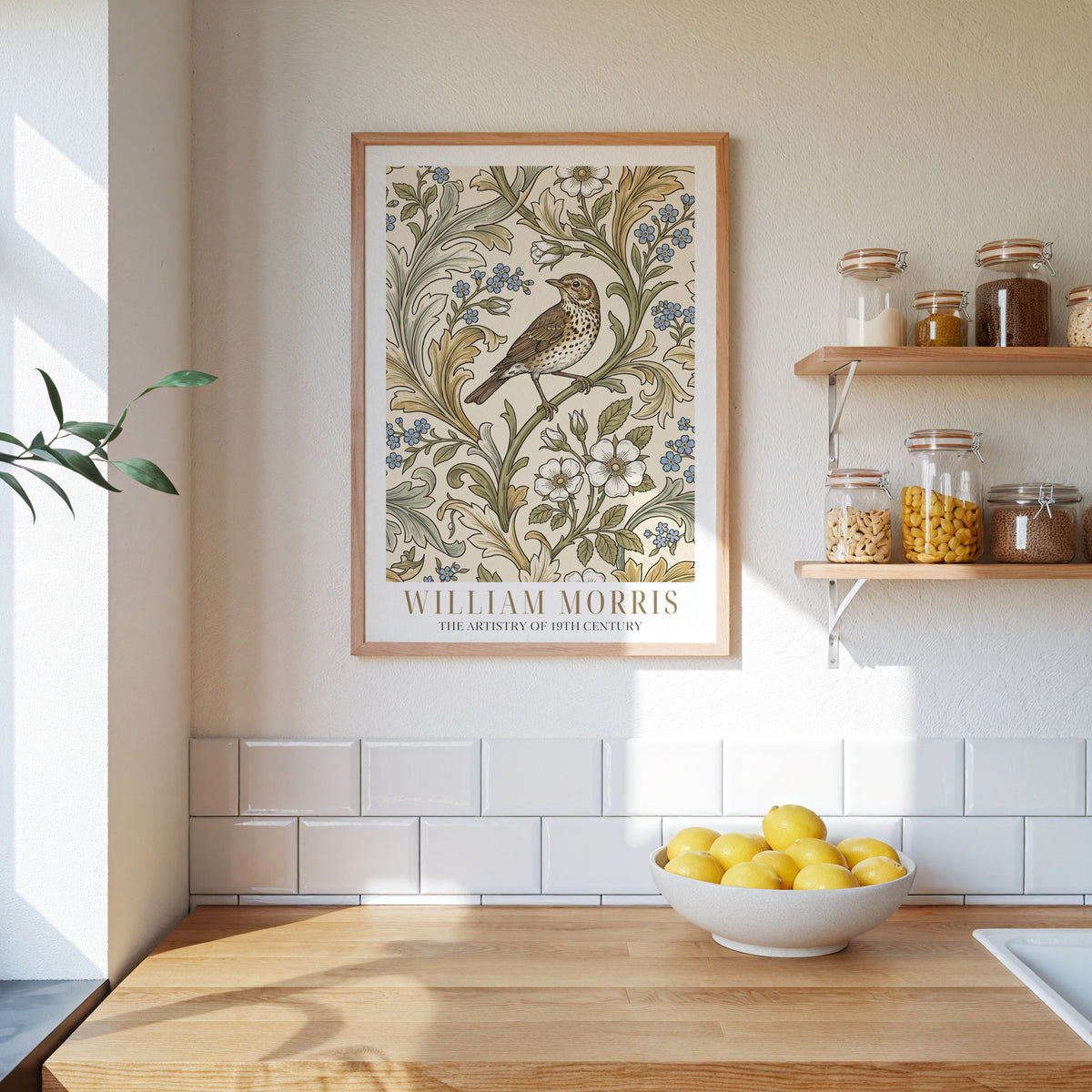 William Morris Song Thrush Woodblock Poster – i rum 5