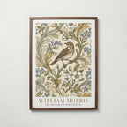 William Morris Song Thrush Woodblock Poster – valnötsram