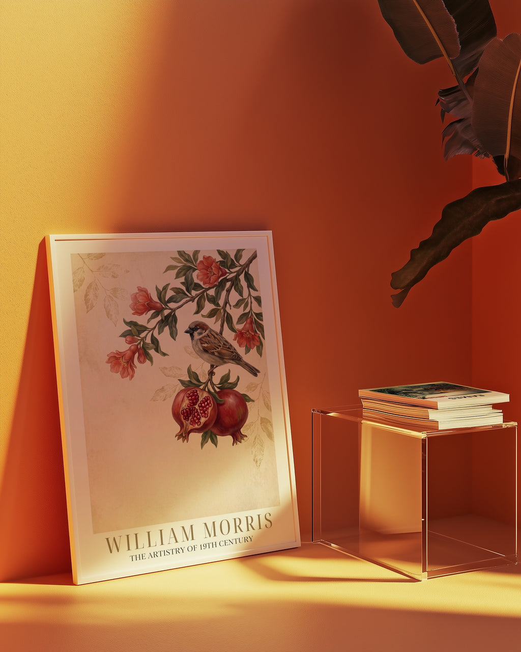 William Morris Sparrow and Pomegranate Poster – i rum 1