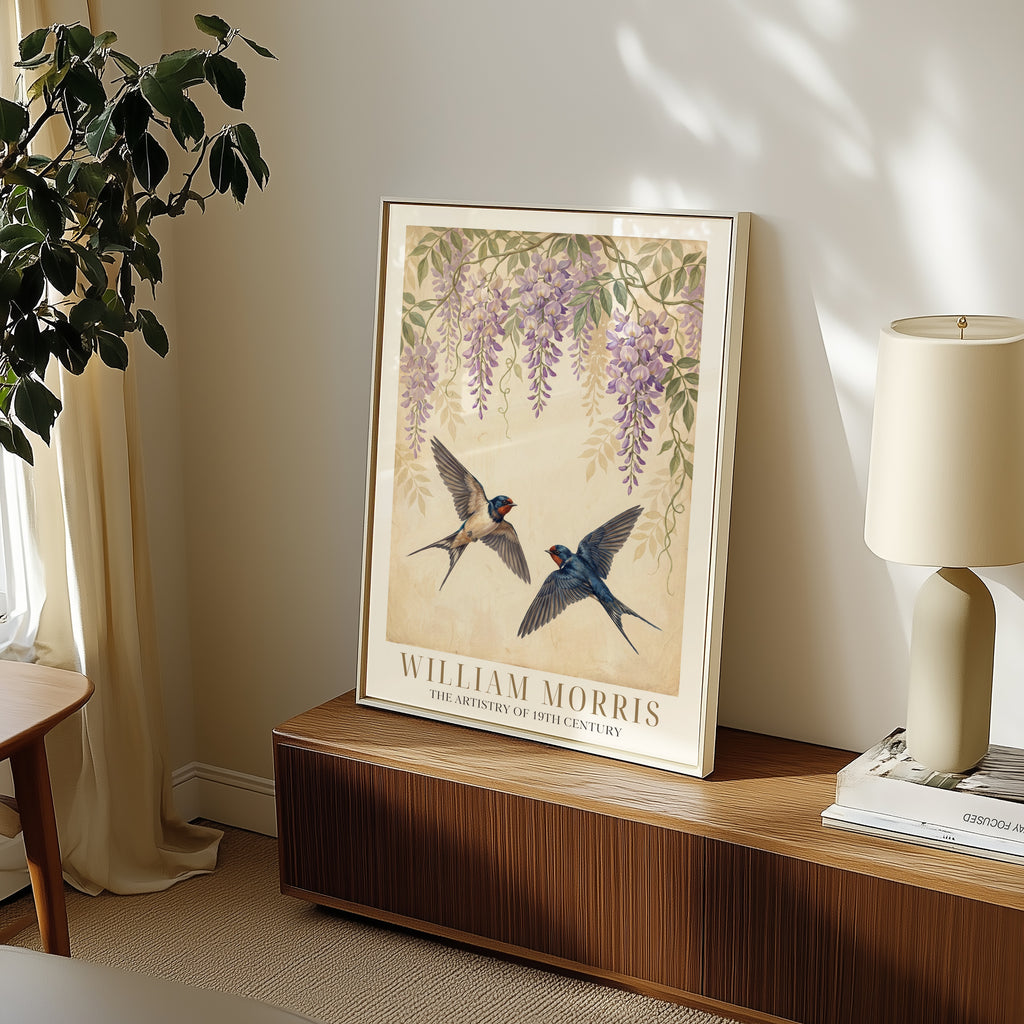 William Morris Swallows Beneath the Wisteria Poster – i rum 1