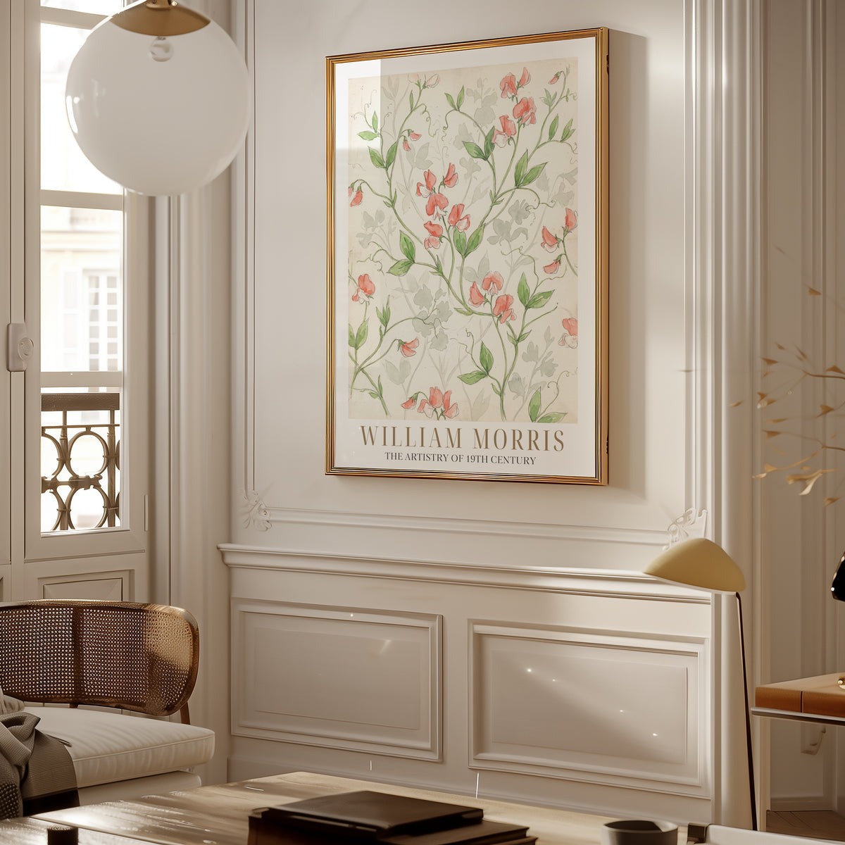 William Morris Sweet Pea Watercolour Study Poster – i rum 3