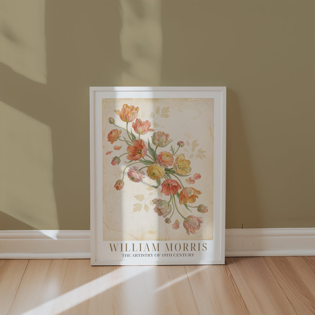 William Morris Tulips and Ranunculus Poster – i rum 2