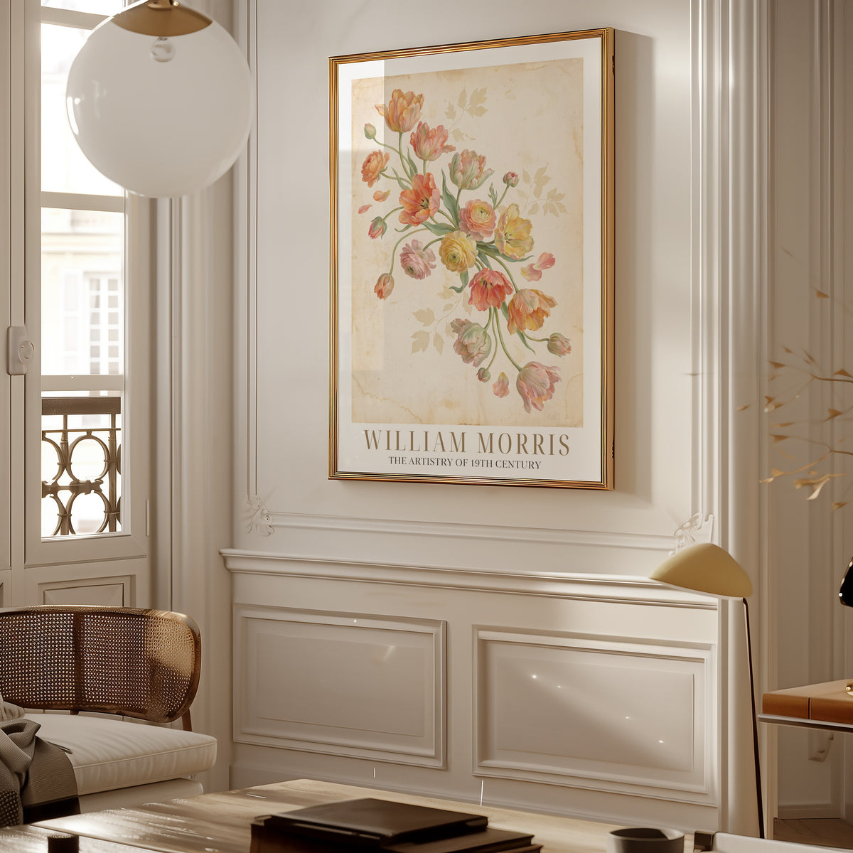William Morris Tulips and Ranunculus Poster – i rum 4
