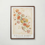 William Morris Tulips and Ranunculus Poster – valnötsram
