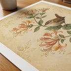 William Morris Wren in the Woodbine Poster – närbild på papper