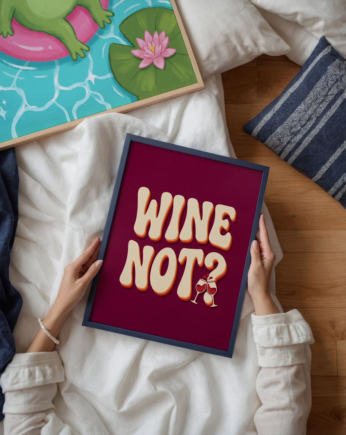 Wine Not Poster – två posters i rum 3