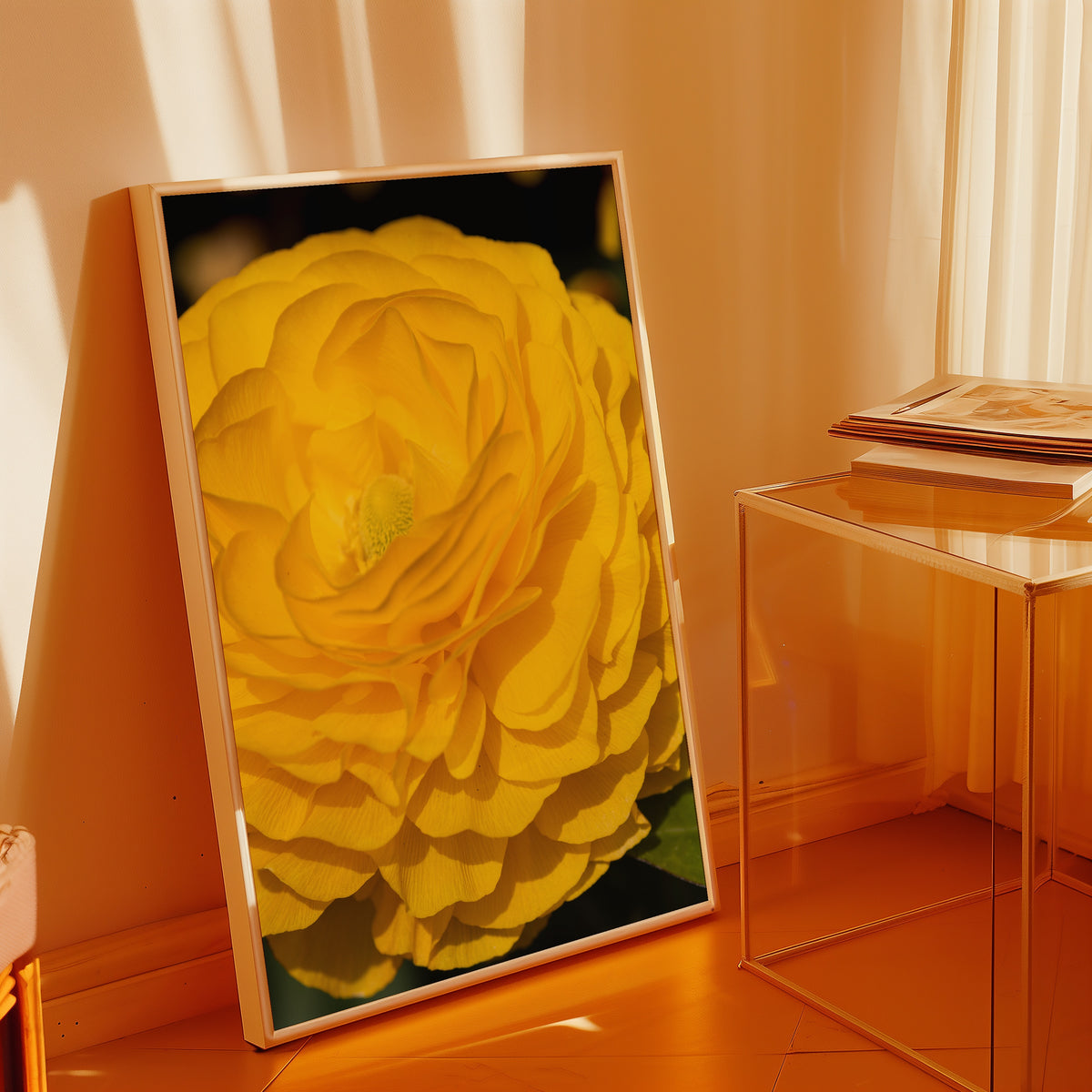 Yellow Heaven Poster med svart ram