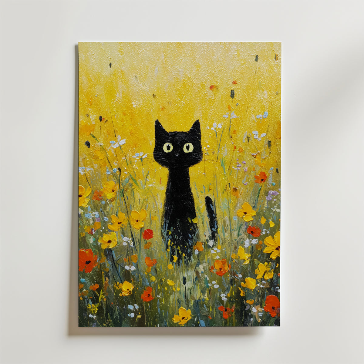 Golden Meadow Watcher – stilfullt konsttryck från Bozetto, tryckt på matt finpapper