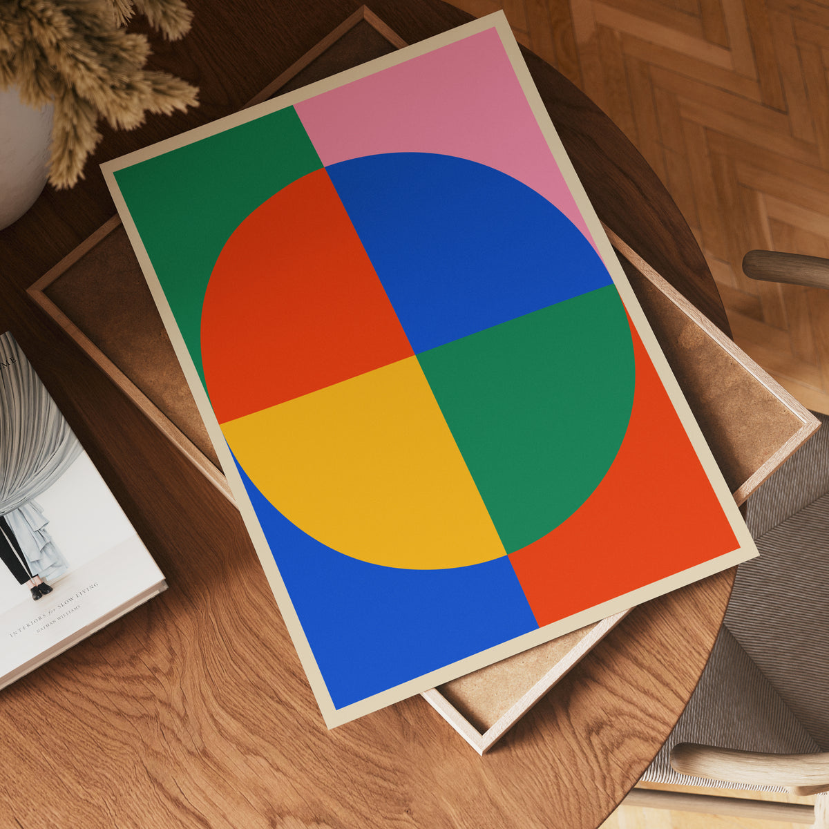 Bauhaus Color Block Circle – affisch med stilfullt motiv från Bozetto i hög kvalitet