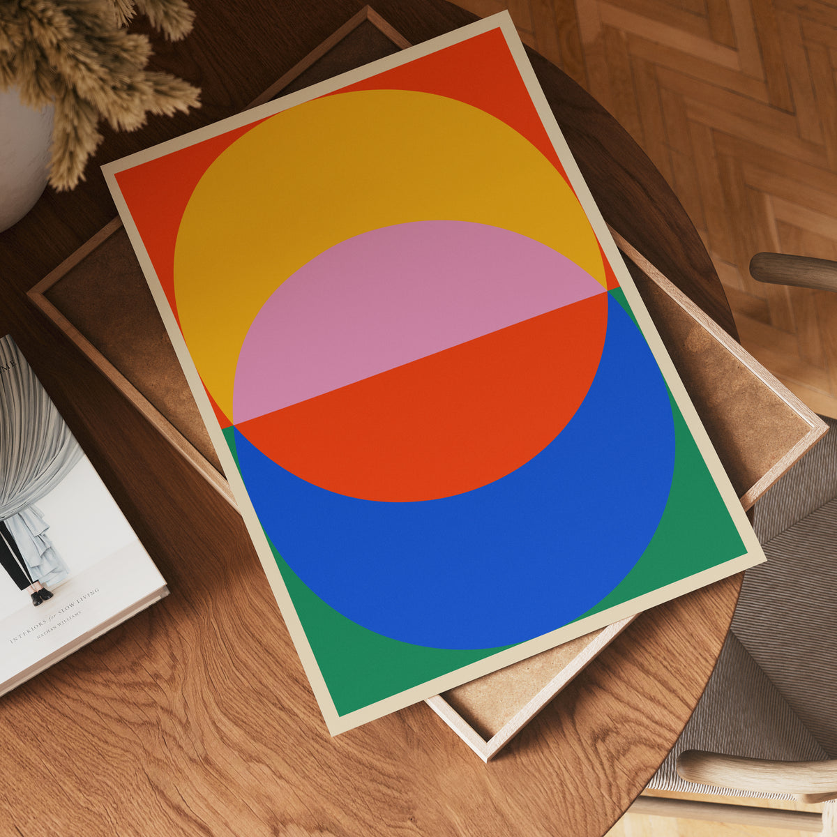 Bauhaus Half Circle Harmony – affisch med stilfullt motiv från Bozetto i hög kvalitet