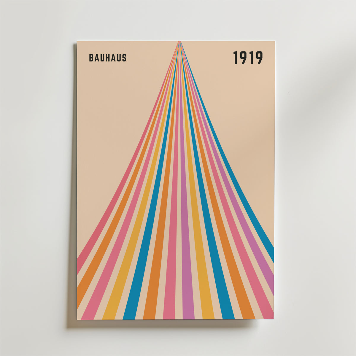 Bauhaus Spectrum No. 1 – stilfullt konsttryck från Bozetto, tryckt på matt finpapper