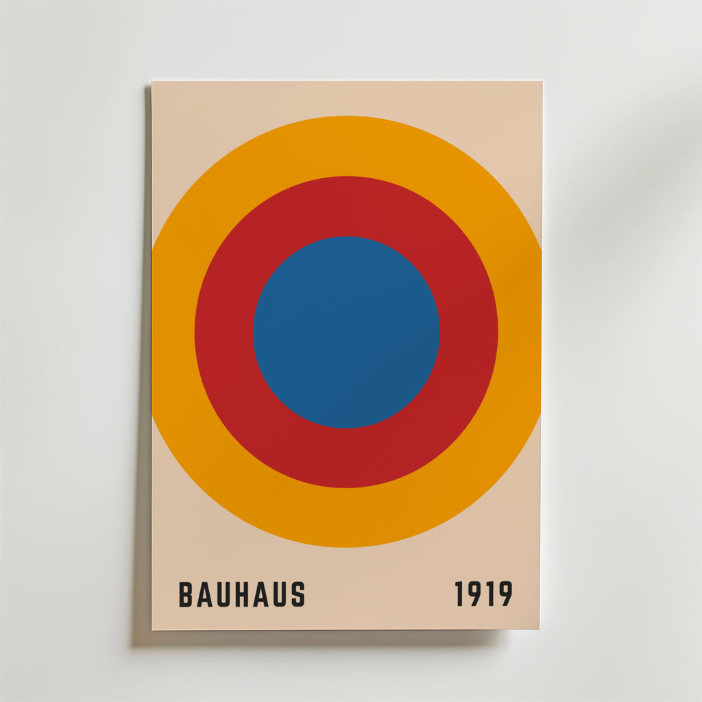 Bauhaus Target – stilfullt konsttryck från Bozetto, tryckt på matt finpapper i hög tryckkvalitet