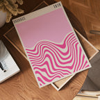 Bauhaus Pink Waves No.2 – affisch med stilfullt motiv från Bozetto i hög kvalitet
