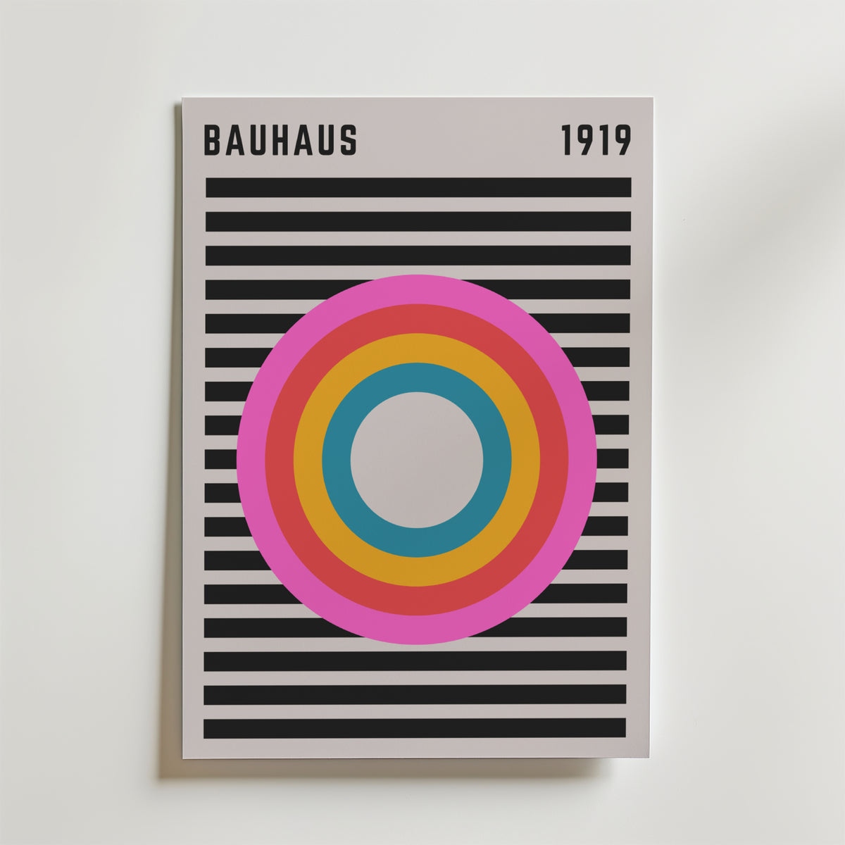Bauhaus Spectrum No. 2 – stilfullt konsttryck från Bozetto, tryckt på matt finpapper