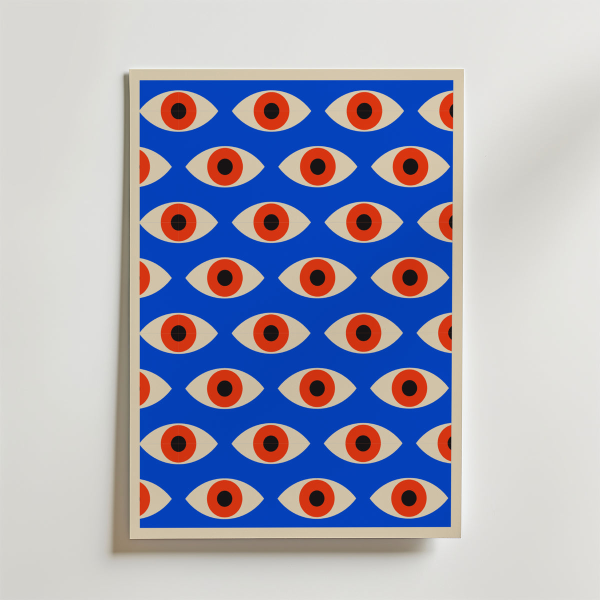 Bauhaus Pattern Eyes – stilfullt konsttryck från Bozetto, tryckt på matt finpapper