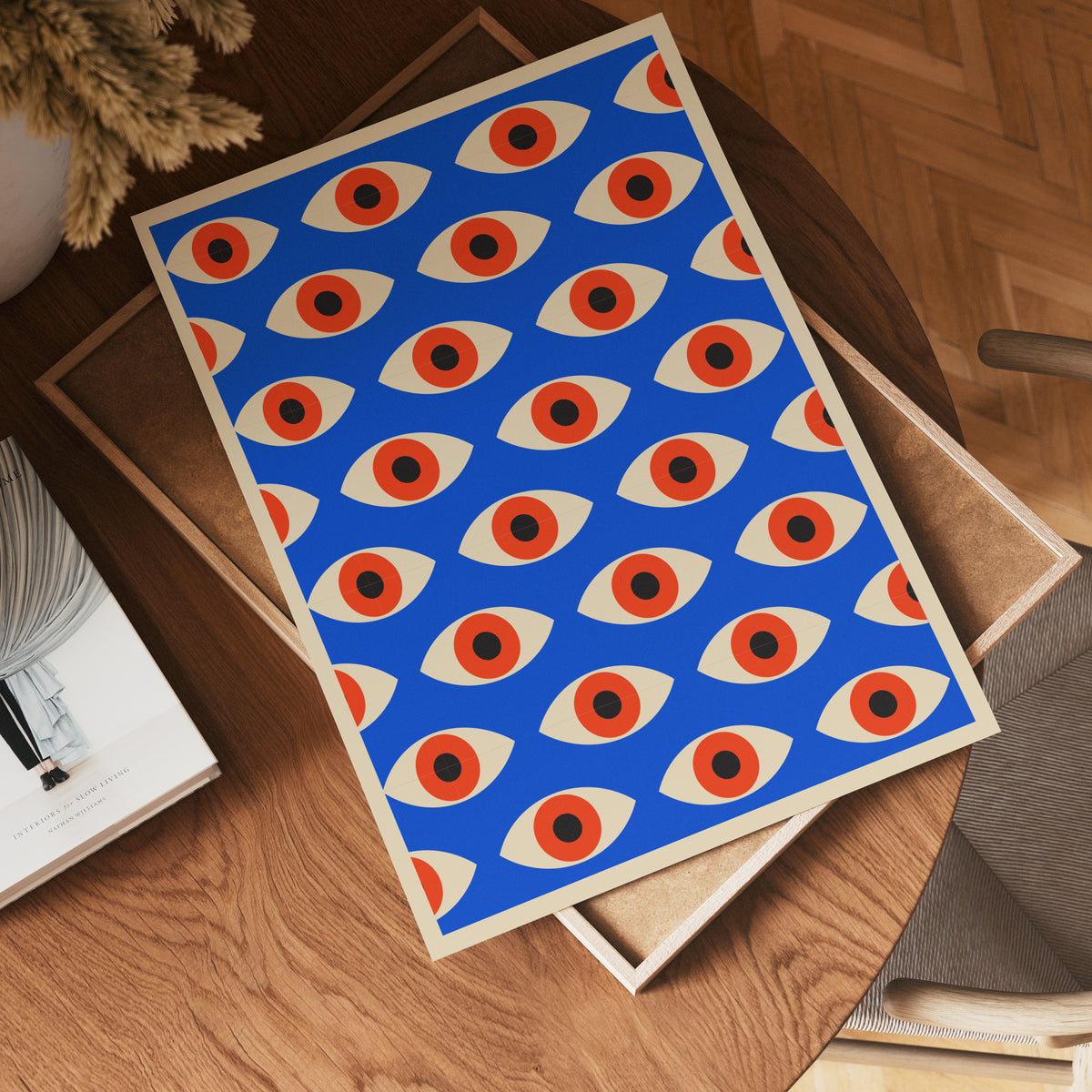 Bauhaus Pattern Eyes poster visad rakt fram – Bozetto affisch i hög tryckkvalitet