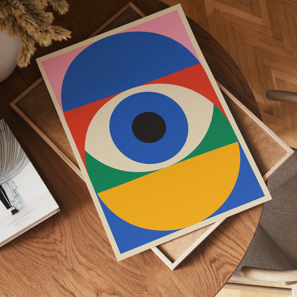 Bauhaus Eye poster visad rakt fram – Bozetto affisch i hög tryckkvalitet i hög tryckkvalitet