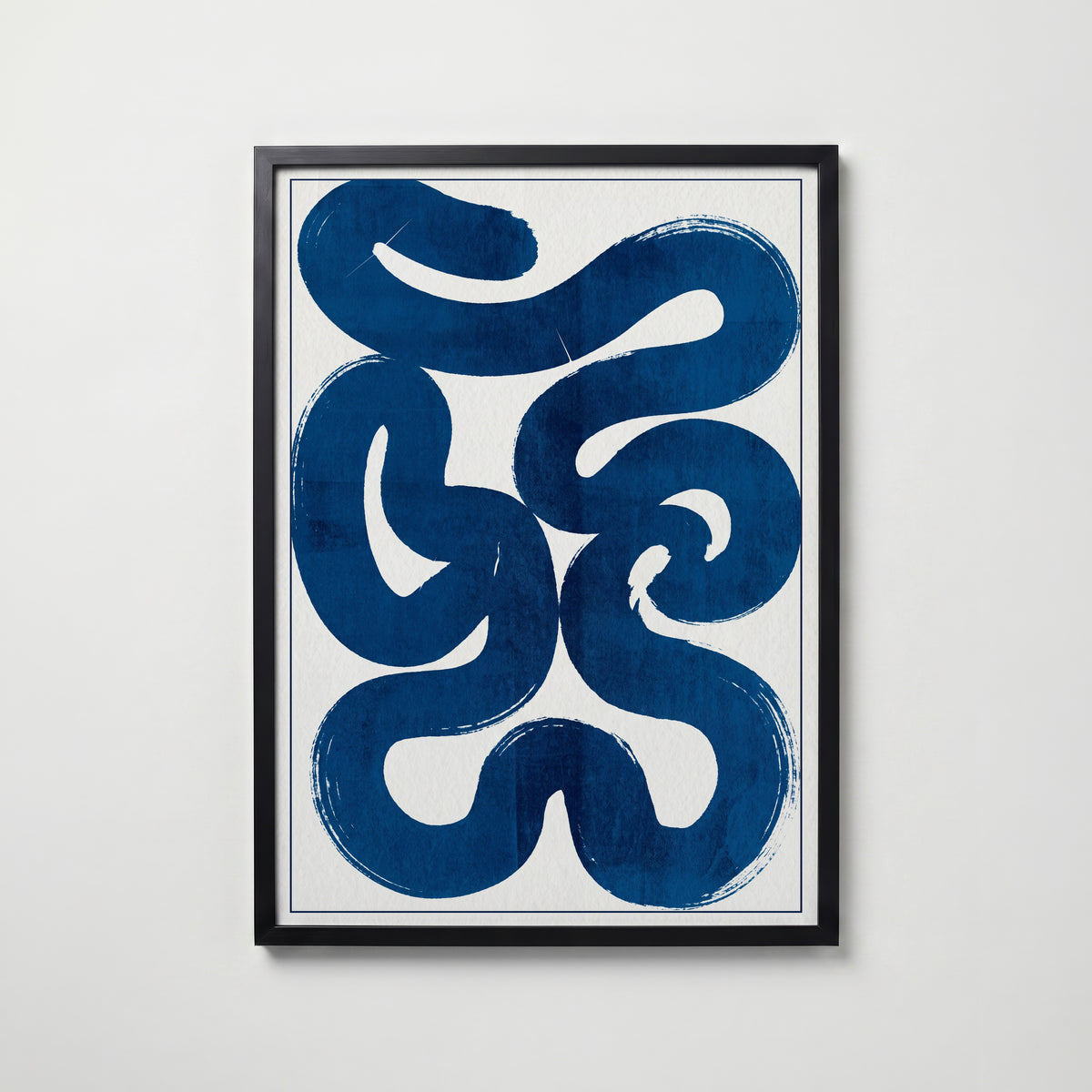 Blue Current Poster i svart ram, tryckt i Sverige