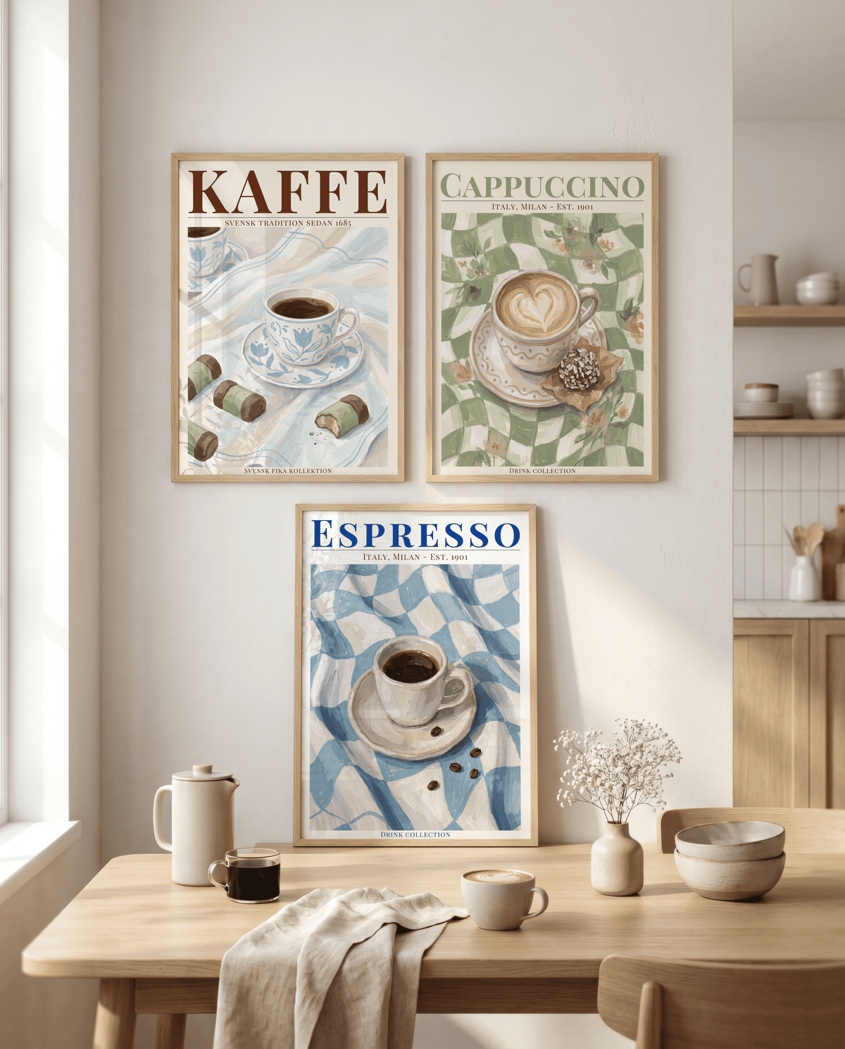 Bundle 3-pack Coffee Collection – kuraterad postercollection som lyfter hemmet hos Bozetto