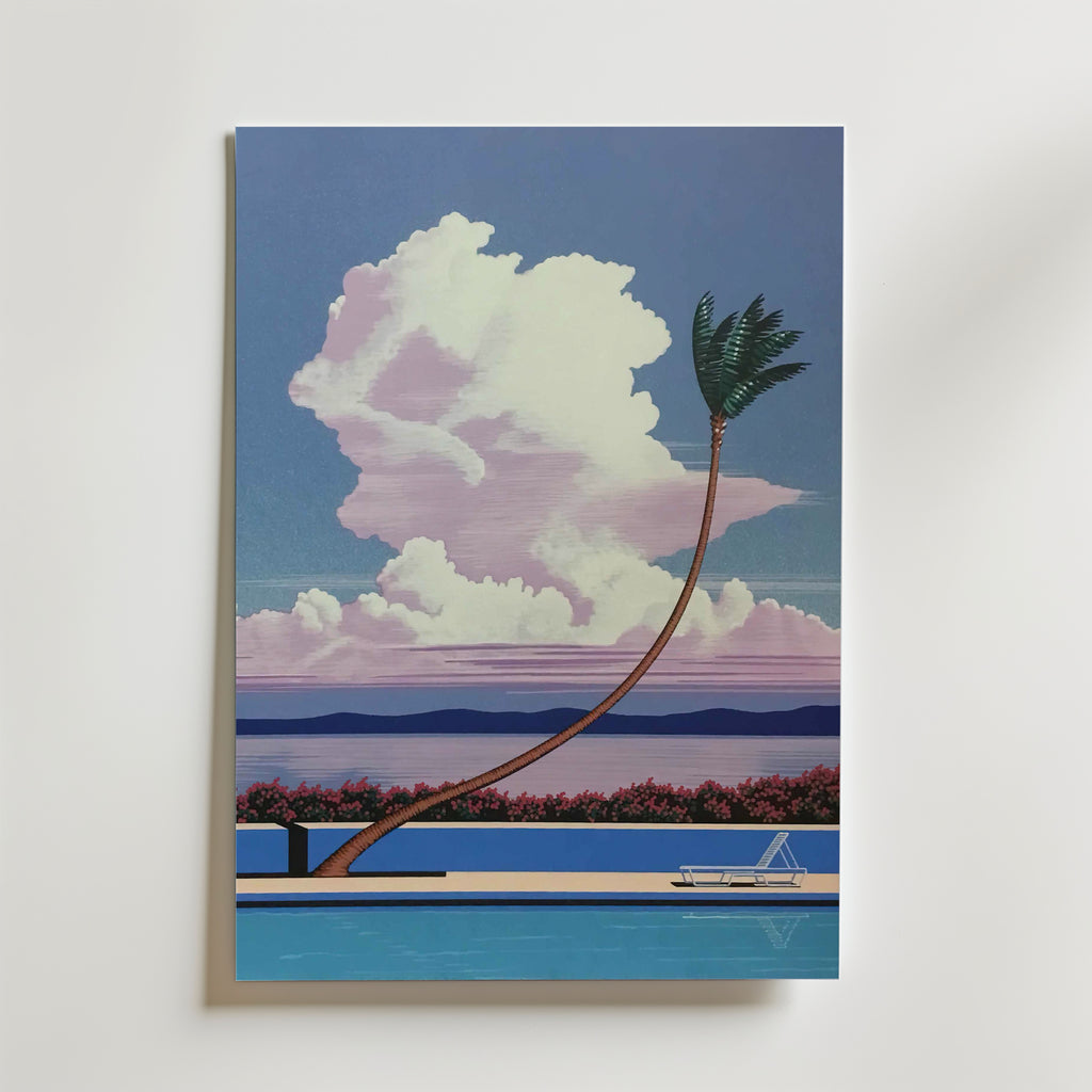 Hiroshi Nagai Cloudside Palm utan passepartout