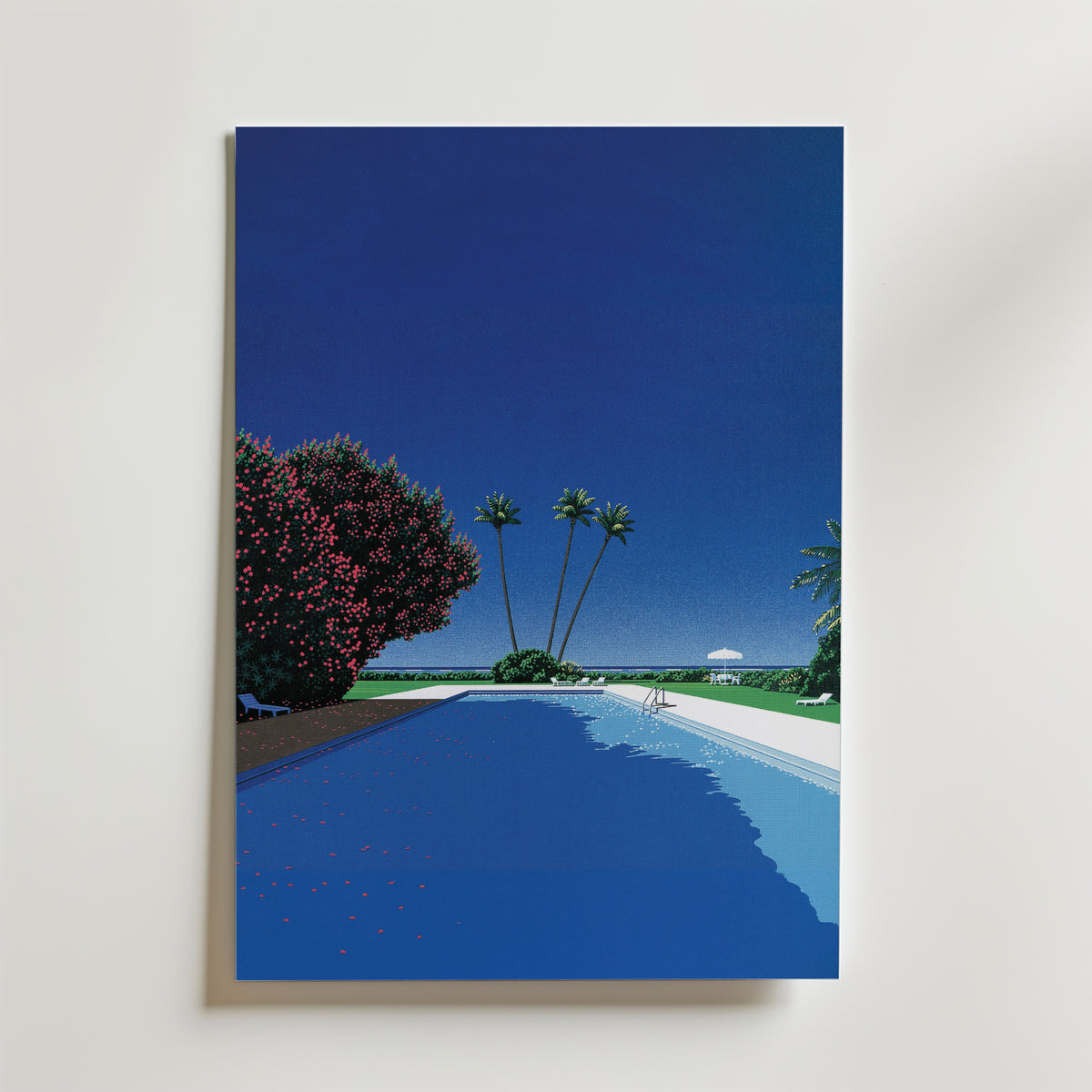 Hiroshi Nagai Deep Blue Pool Poster utan passepartout
