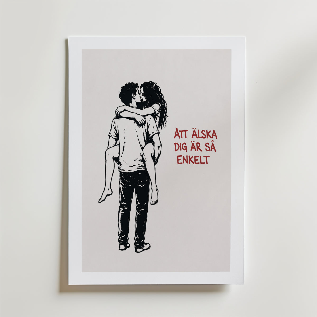 Älska Enkelt Poster – med passepartout