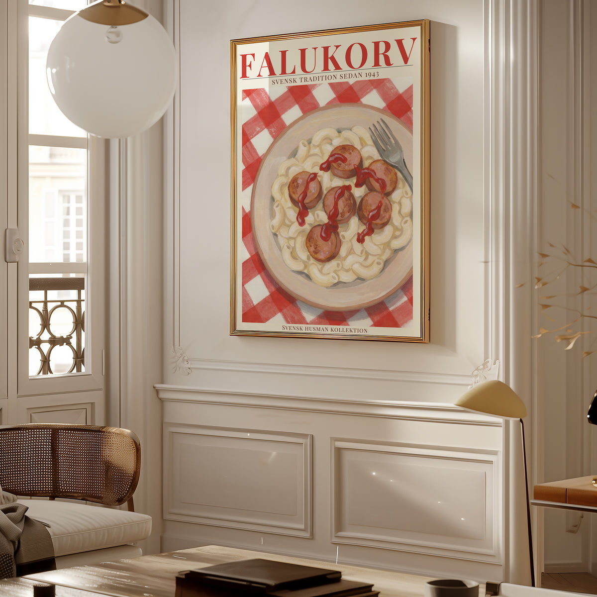 Falukorv Poster i rumsmiljö - Bozetto