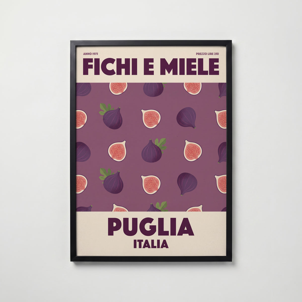 Figs and Honey Poster – svart ram