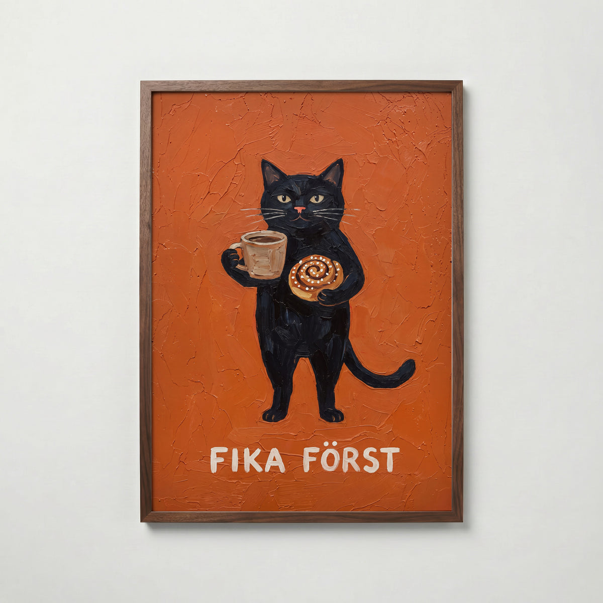 Fika Först Poster – valnötsram