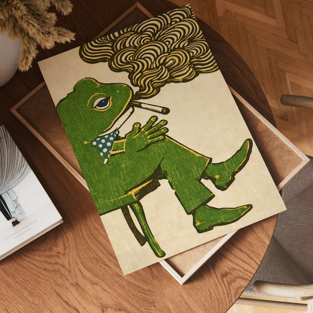 Dapper Frog – Bozetto poster i hög kvalitet, perfekt för varje rum i hemmet i hög tryckkvalitet