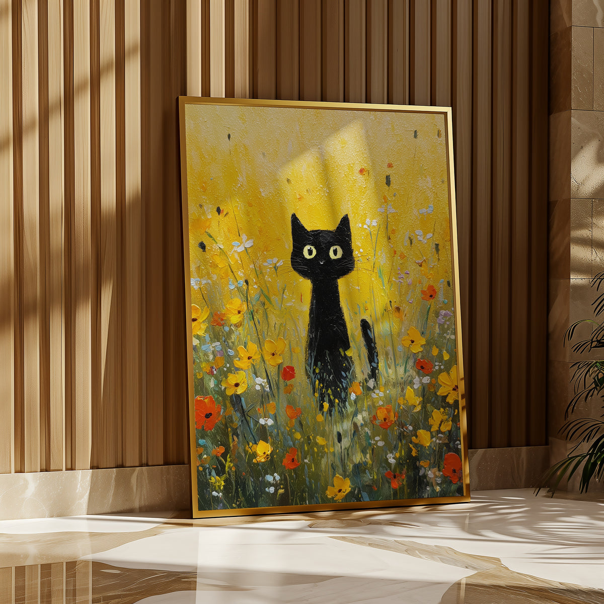 Golden Meadow Watcher Poster i inrett rum – Bozetto