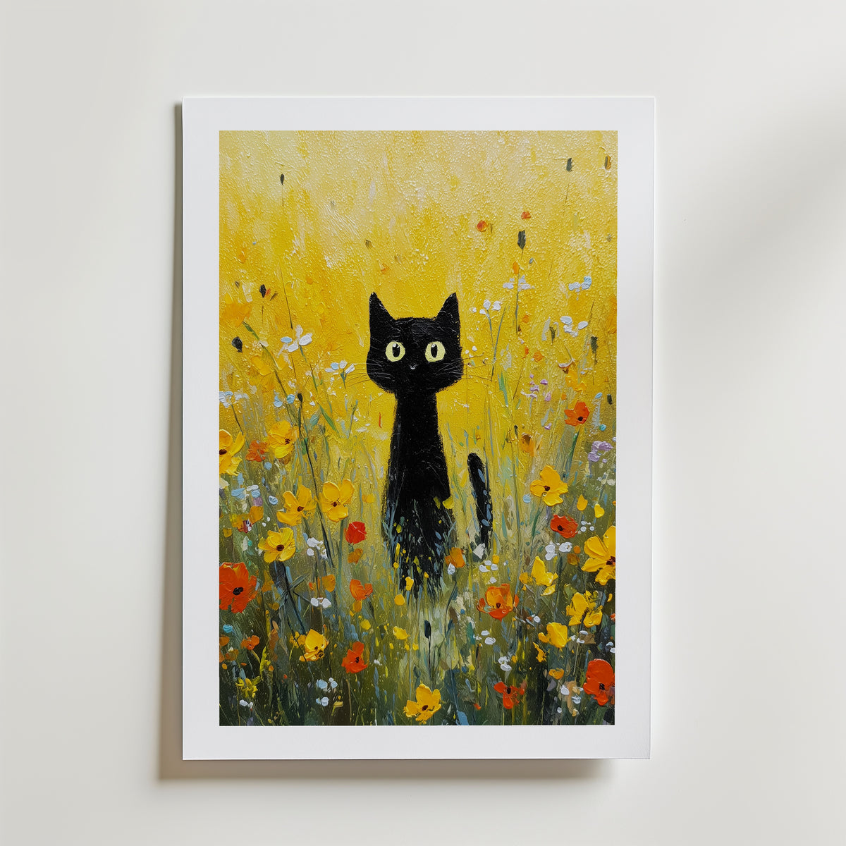Golden Meadow Watcher Poster – med passepartout