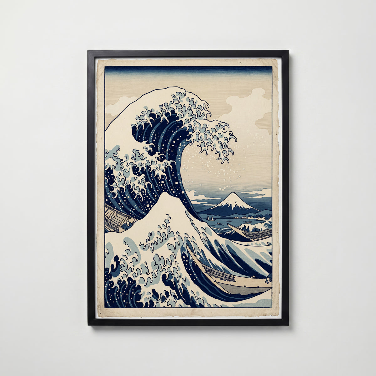 Great Wave Poster i svart ram, tryckt i Sverige