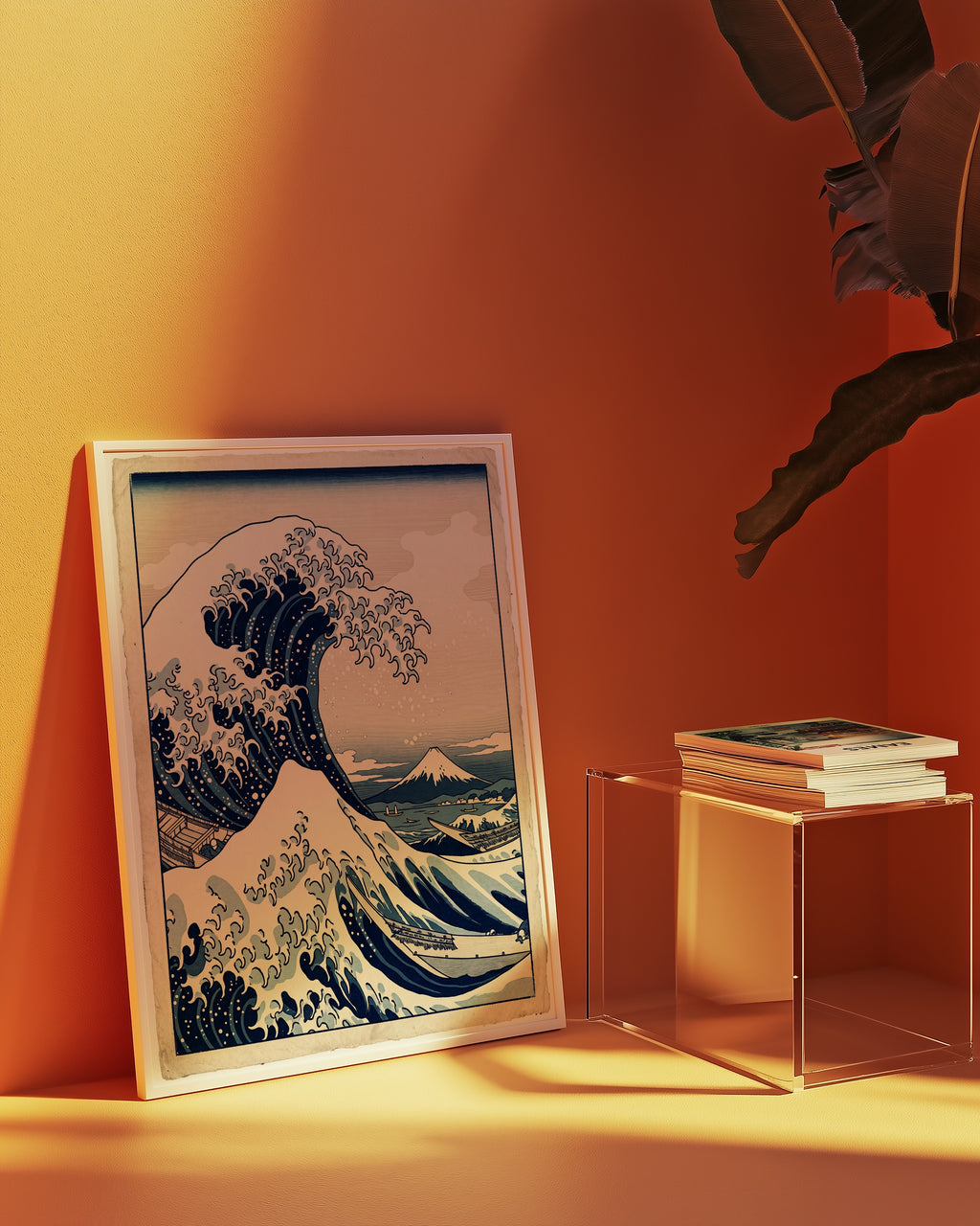 Great Wave Poster i hemmiljö, konst från Bozetto