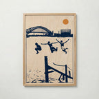 Harbour Leap Poster – hamnmotiv i ekram, leverans 1 till 3 dagar