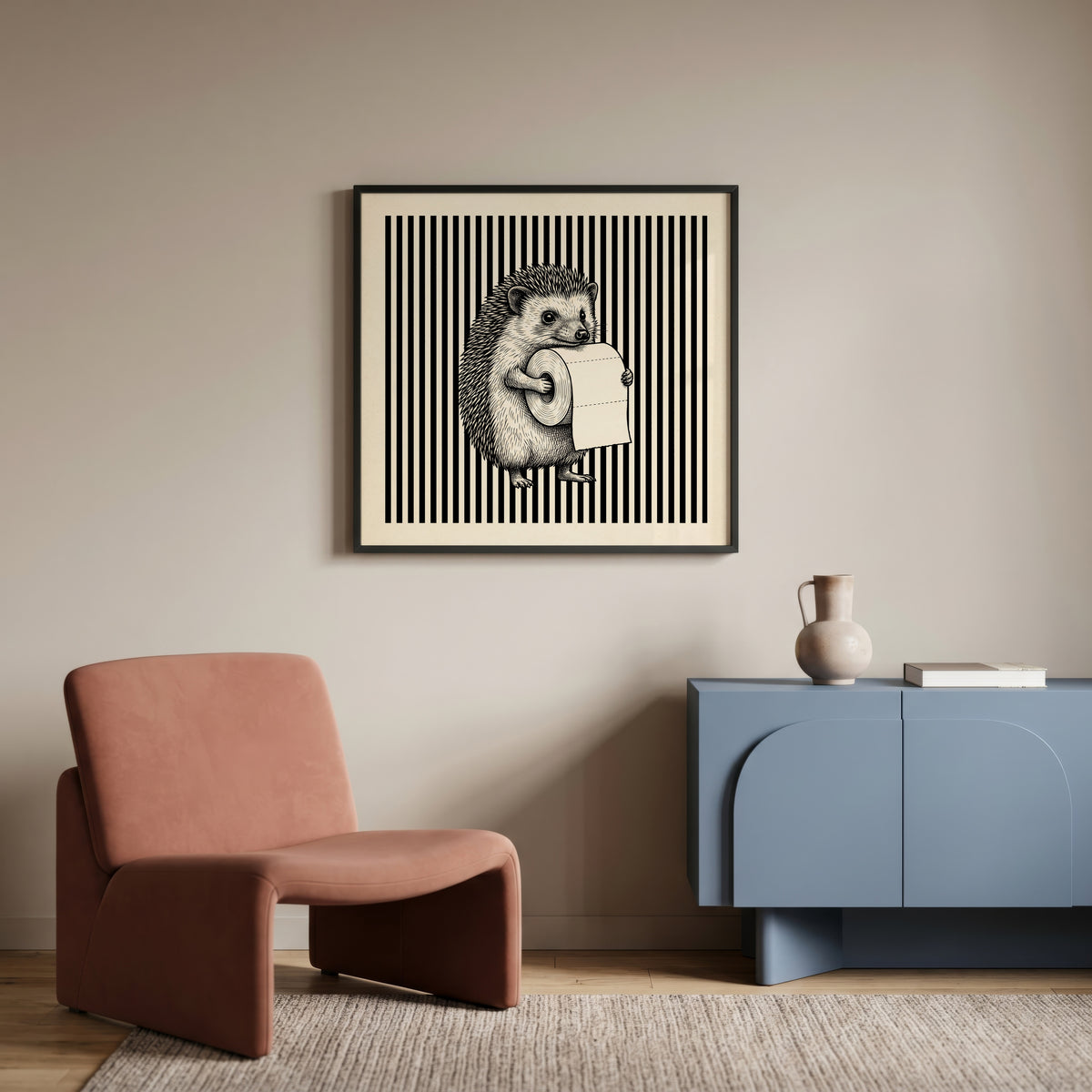 Bathroom Hedgehog Poster – i rum 1