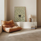 Hidden in Green Bloom Poster inramad i stilren heminredning