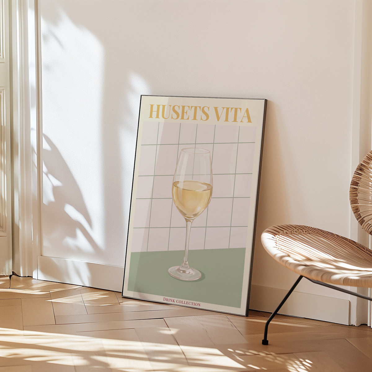 Husets Vita poster i inramad miljö på vägg – Bozetto konsttryck i hög kvalitet