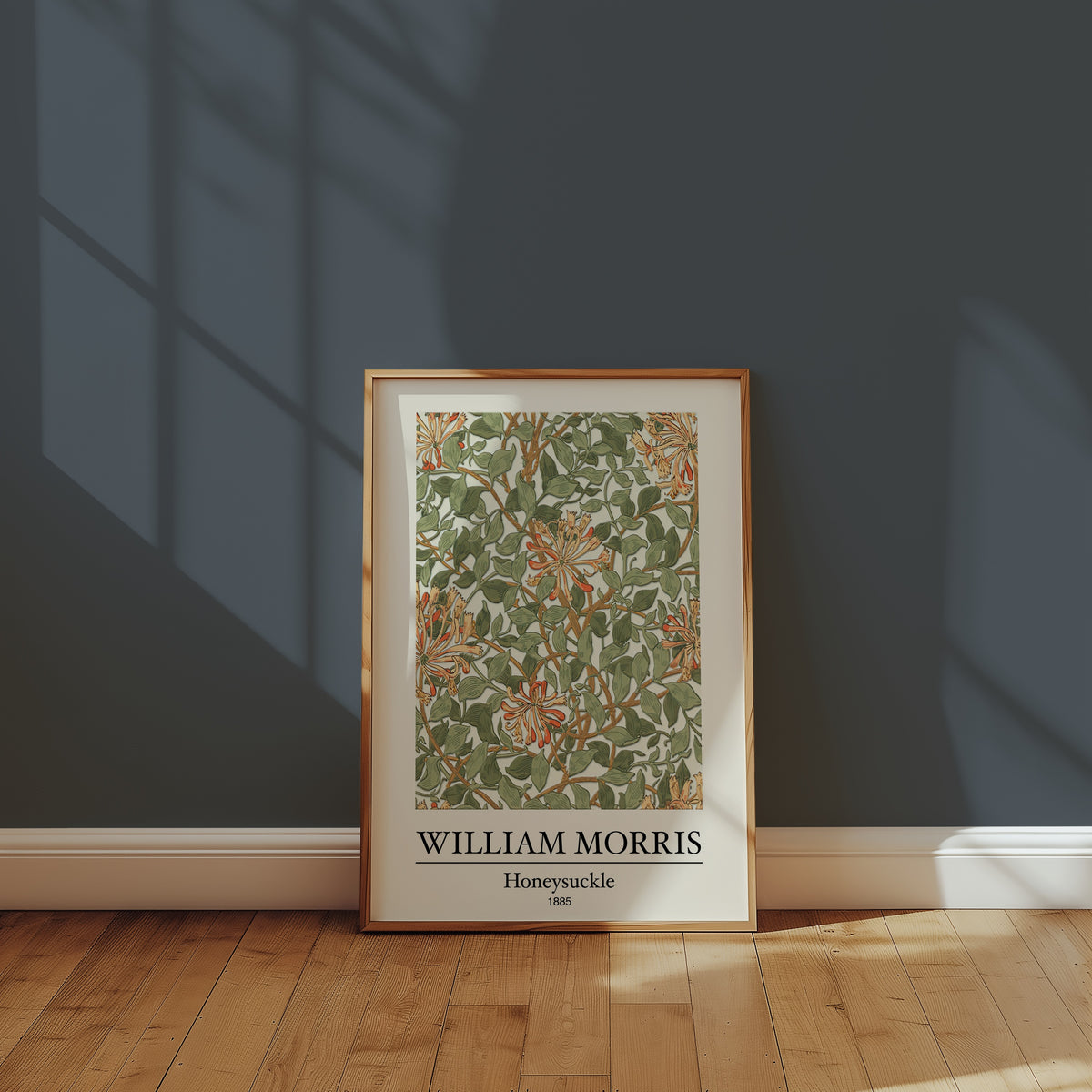William Morris Honeysuckle poster på vägg i hemmiljö – Bozetto