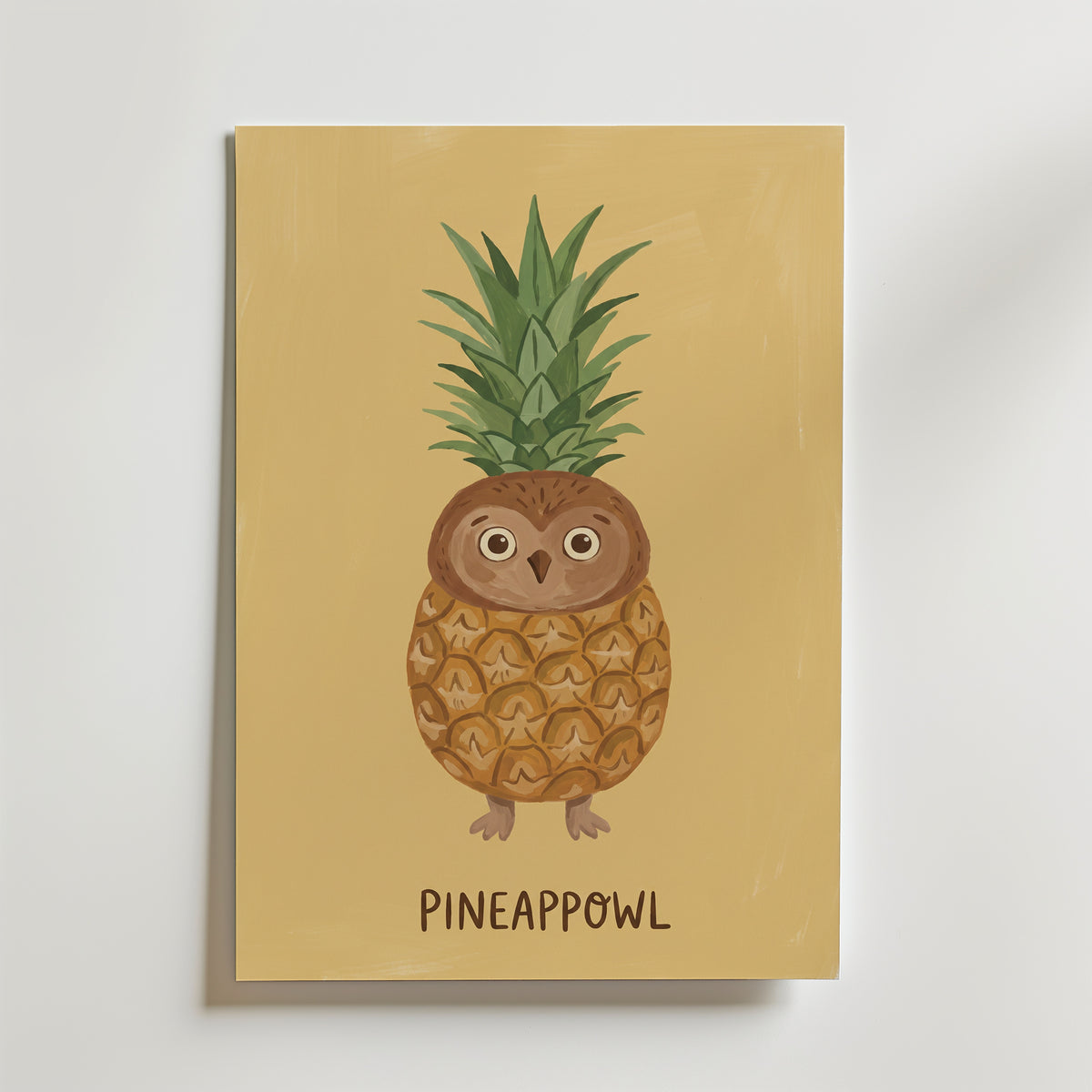 Pineappowl Poster – canvas utan passepartout