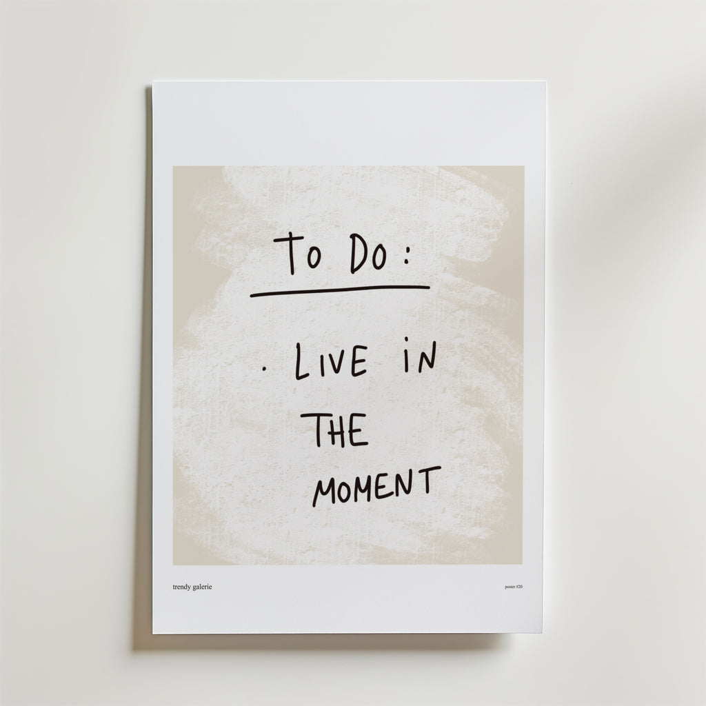 To Be, Not To Do – stilfullt konsttryck från Bozetto, tryckt på matt finpapper i hög tryckkvalitet